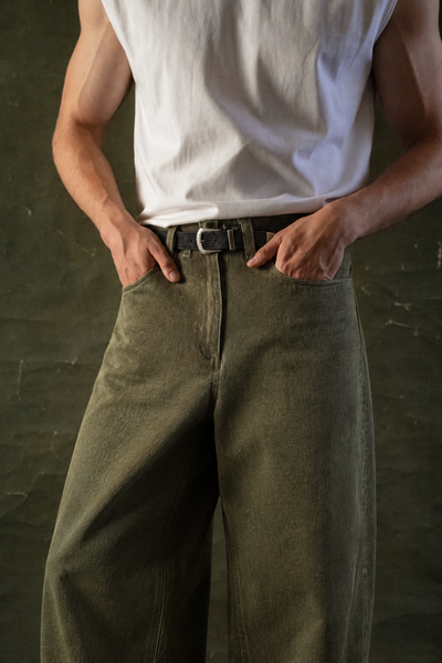 Pantalón Denim Verde