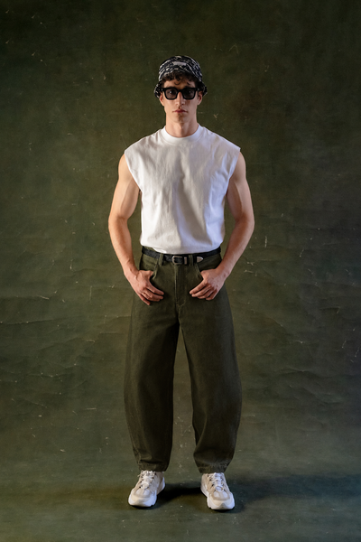 Pantalón Denim Verde