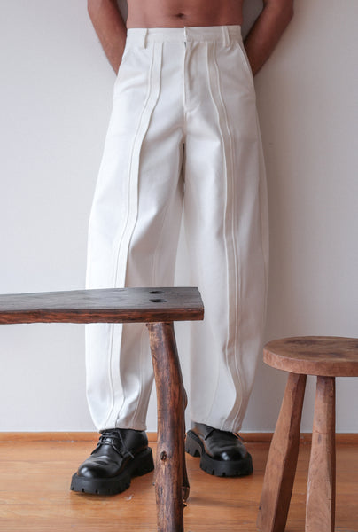 Pantalon Denim Blanco