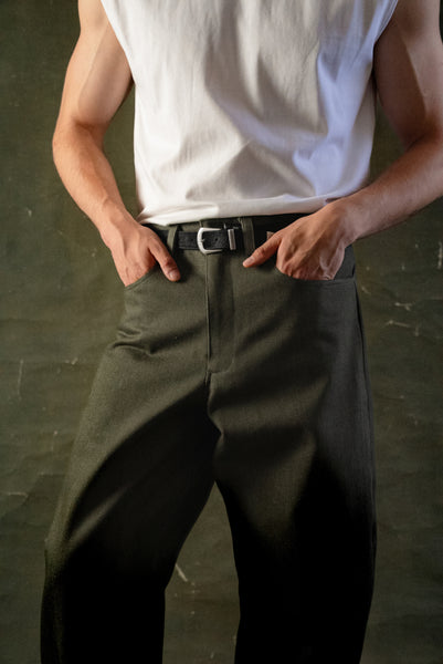 Pantalón Denim Verde