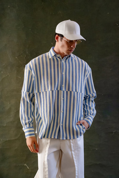 Camisa Rayas Azul