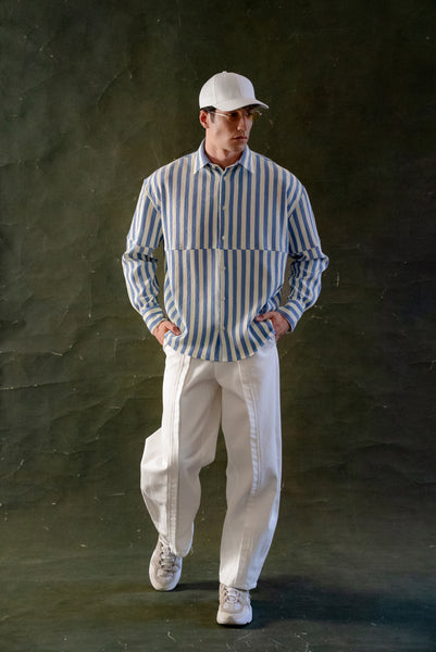 Camisa Rayas Azul