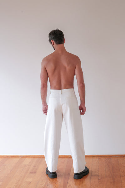 Pantalon Denim Blanco
