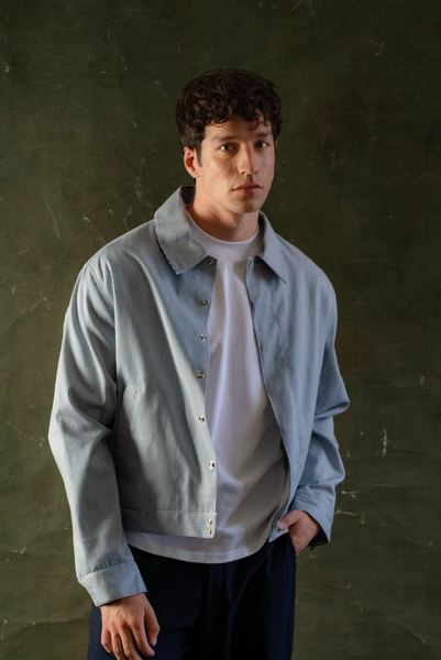 Chaqueta Rayas Azul